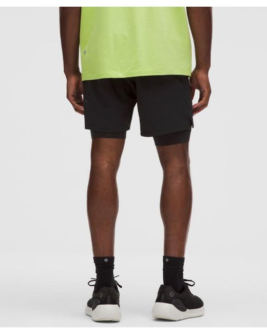 lululemon athletica Black License To Train Lined Short 7" for men