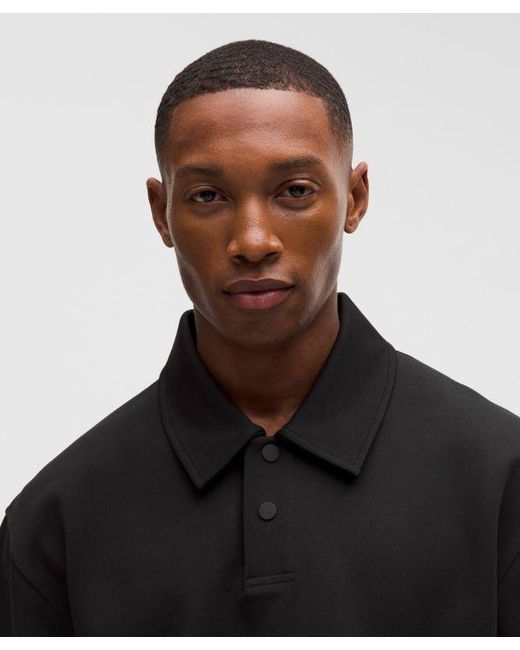 lululemon athletica Black Grand Standard Long-Sleeve Polo for men