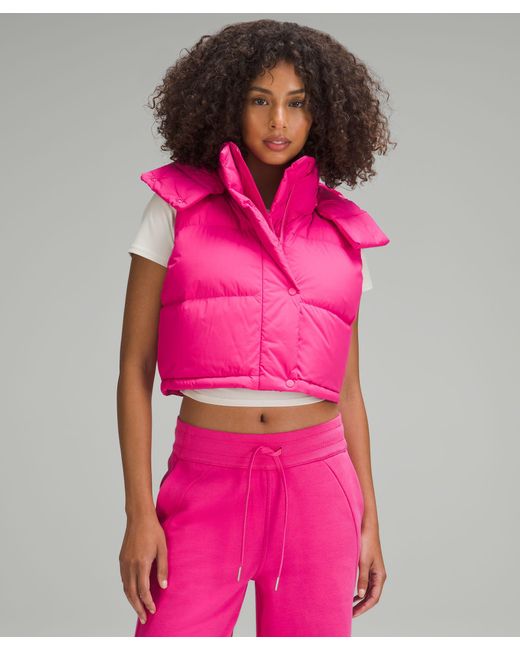 lululemon athletica Pink Wunder Puff Super-cropped Vest