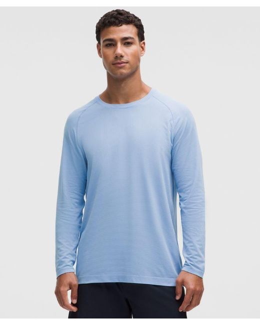 lululemon athletica Blue Metal Vent Tech Long-Sleeve Shirt for men