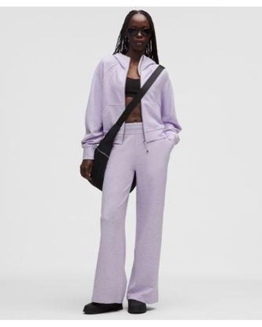 lululemon athletica Purple Scuba Mid-Rise Wide-Leg Pant