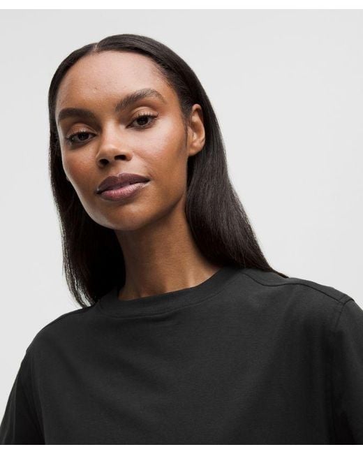 lululemon athletica Black – All Yours Organic Cropped T-Shirt – – Size Large