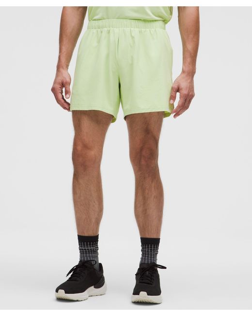 lululemon athletica Green Mile Maker Run Crew Ripstop Linerless Short 6" for men