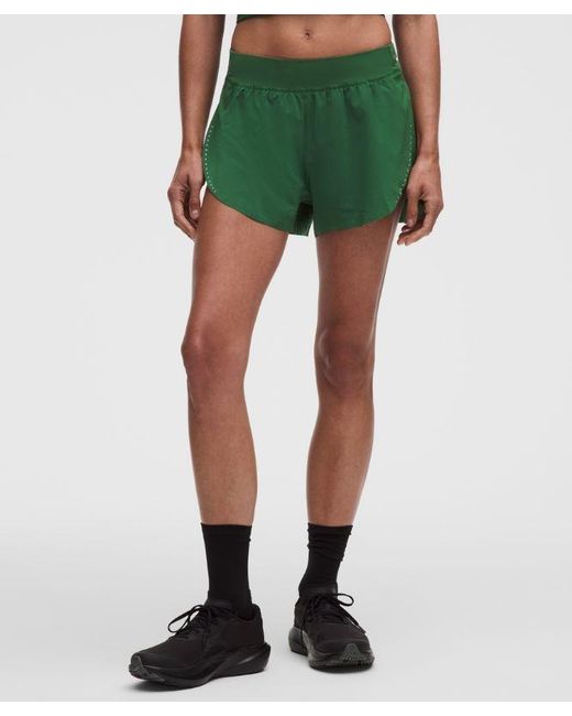 lululemon athletica Green Fast And Free High-Rise Classic-Fit Split Short 3"