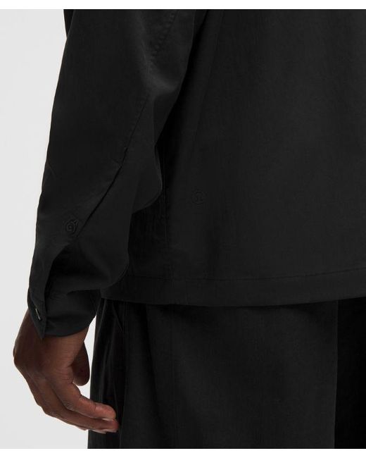 lululemon athletica Black Unshaken Long-Sleeve Collared Shirt for men