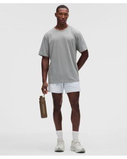 lululemon athletica Gray – Mile Maker Lined Shorts – 6" – – Size Large for men
