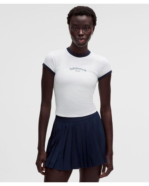 lululemon athletica White – Organic Ringer Baby Tee Tennis Deuce – –