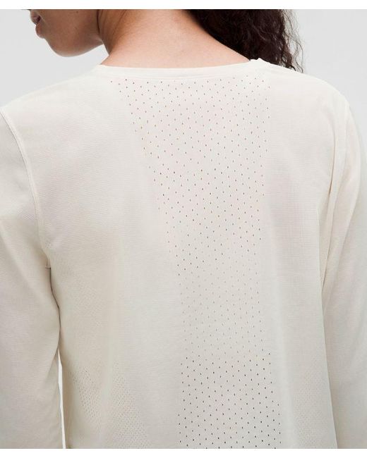 lululemon athletica White – Fast And Free Long-Sleeve Shirt – – Size Large