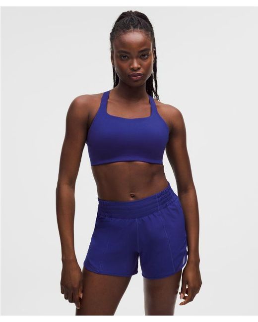 lululemon athletica Blue Ultralu Square-Neck Workout Bra