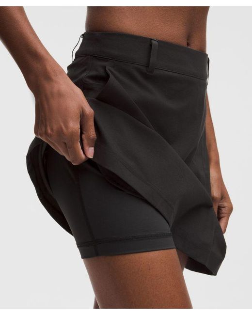 lululemon athletica Blue Stretch Twill Front Pleat Golf Skirt
