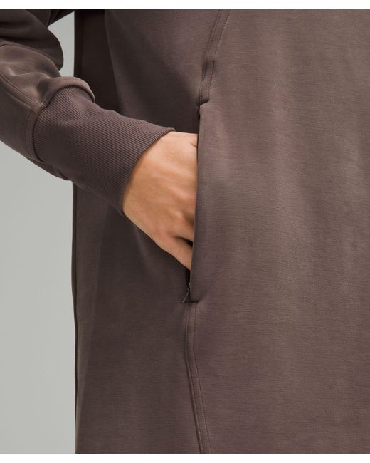 lululemon Softstreme Long-Sleeve Half-Zip Dress in Brown | Lyst