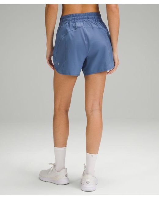 lululemon athletica Blue Track That High-rise Lined Shorts 5"