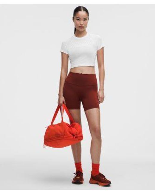 lululemon athletica White – Swiftly Tech Cropped Short-Sleeve Shirt 2.4 – – Size 4