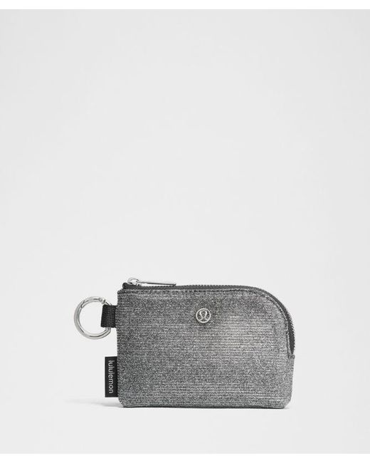 lululemon athletica Gray – Clippable Card Pouch Bag Glitter – Color Dark
