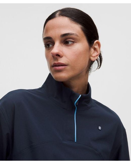 lululemon athletica Blue – Uv-Protective Lightweight Half Zip Long-Sleeve Top – –
