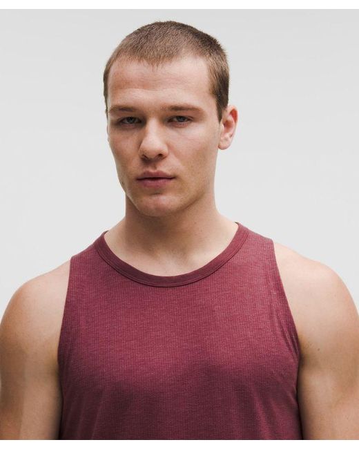 lululemon athletica Purple – Mile Maker Lightweight Tank Top – Color Burgundy/ – Size Large for men