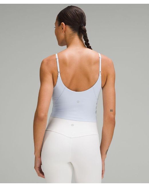 lululemon athletica Gray Aligntm Cropped Cami Tank Top A/b Cup