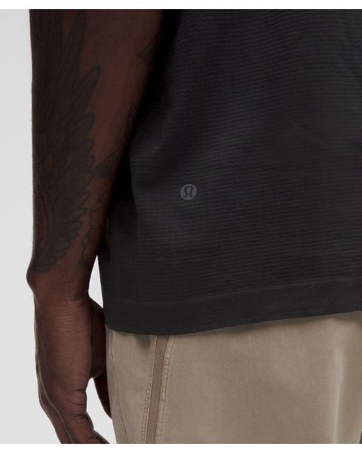 lululemon athletica Black Metal Vent Tech Relaxed-Fit Short-Sleeve Shirt for men