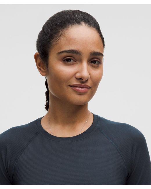 lululemon athletica Blue Swiftly Tech Cropped Long-Sleeve Shirt 2