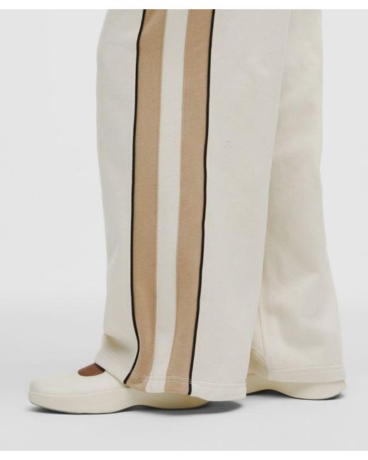 lululemon athletica Natural – Steady State Oversized Track Pants Stripe – Color Khaki/ – Size Large