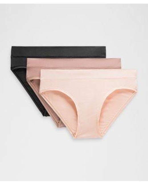 lululemon athletica White Underease Mid-Rise Bikini Underwear