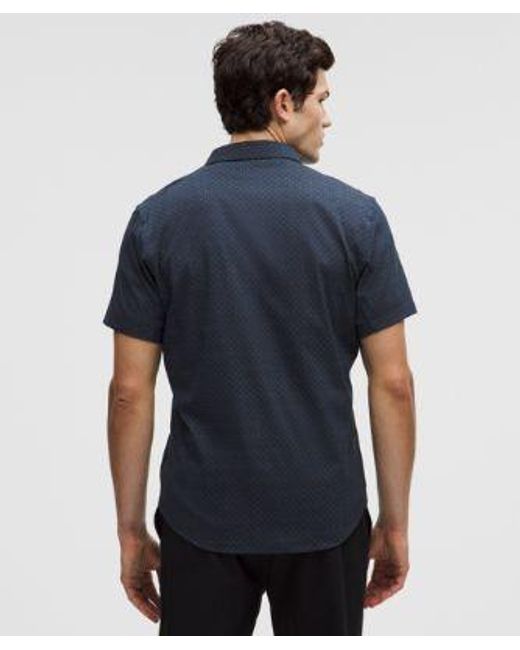 lululemon athletica Blue Airing Easy Short-Sleeve Shirt for men