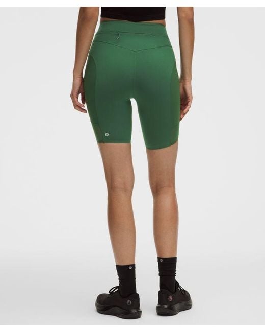 lululemon athletica Green No Line High-Rise Running Short 8"
