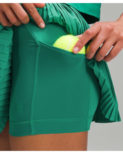 lululemon athletica Green Varsity High-rise Pleated Tennis Skirt