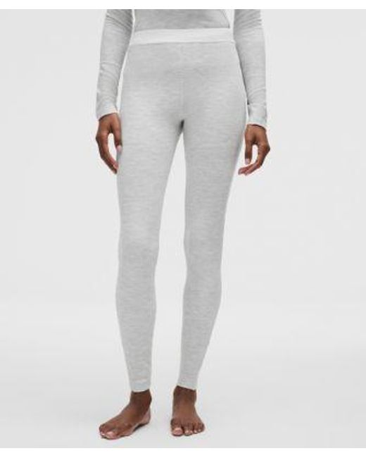 lululemon athletica White – Waffle-Knit High-Rise Base Layer Tight Leggings – 28" – Color Light/ – Size Large