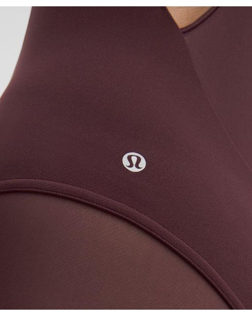 lululemon athletica Purple Nulu Mesh-Leg Bodysuit 28"