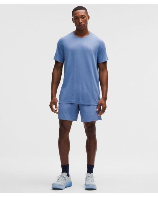 lululemon athletica Blue Pace Breaker Lined Short 7" for men