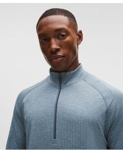 lululemon athletica Blue – Metal Vent Tech Half Zip Long-Sleeve Top – Color Pastel/ – Size Large for men
