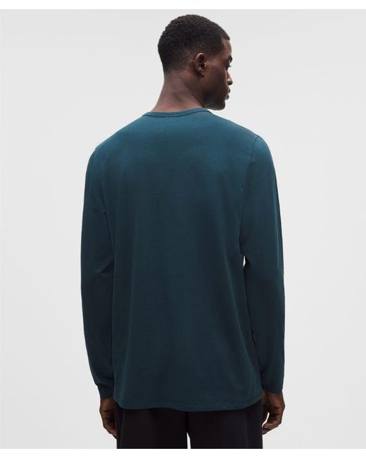 lululemon athletica Blue – Organic Classic-Fit Long-Sleeve Shirt – – for men