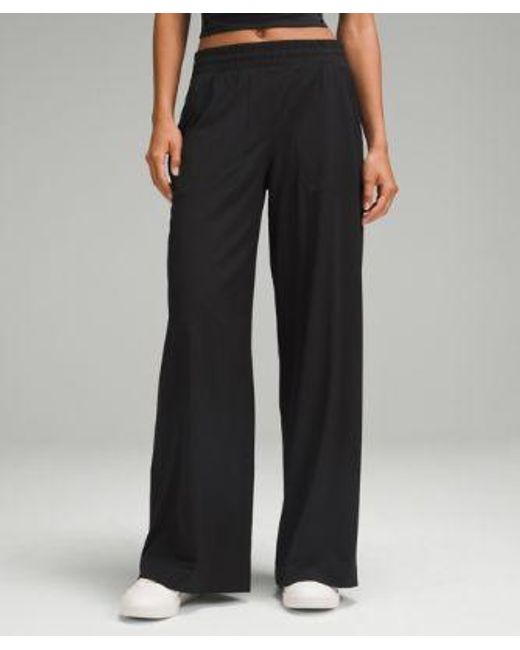 lululemon athletica Black Swift Mid-Rise Wide-Leg Pant