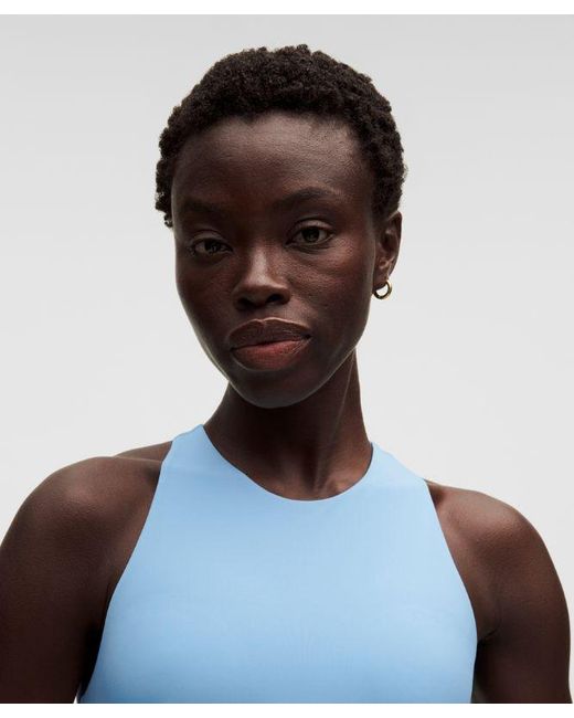 lululemon athletica Blue – Racerback High-Neck Tennis Tank Top B/C Cup – – Size Large
