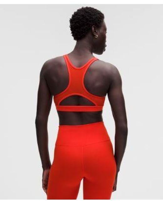 lululemon athletica Red Wunder Train Mesh-Back Bra