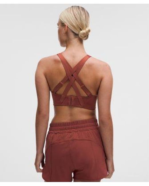lululemon athletica Red – Energy Sports Bra High Support, B–G Cups – – Size 8