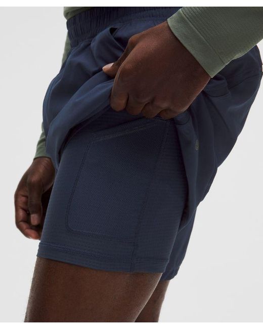 lululemon athletica Green – Pace Breaker Lined Shorts – 5" – – Size Large for men