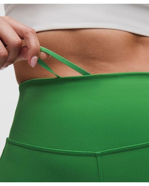 lululemon athletica Green – Fast And Free High-Rise Shorts 5 Pocket – 6" – – Size 4