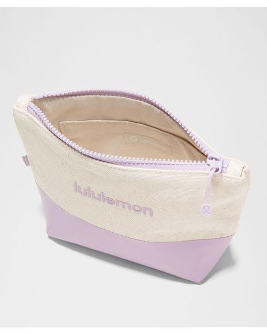 lululemon athletica Pink – Canvas Pouch Bag Mini Wordmark –