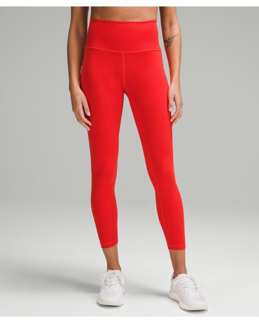 lululemon athletica Red Wunder Train High-rise Leggings With Pockets 25"