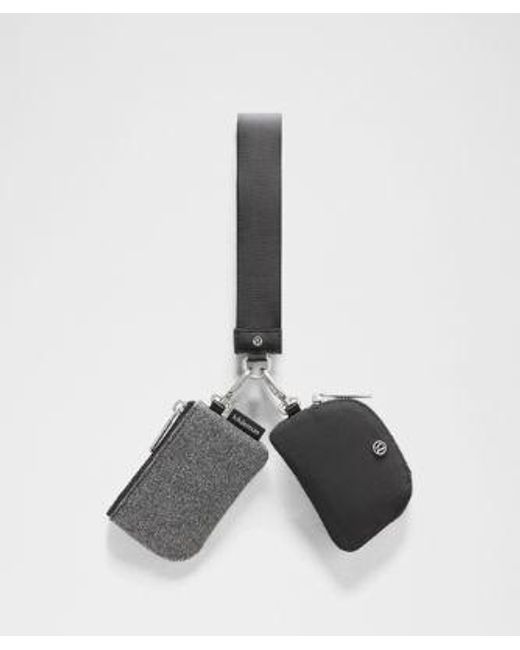 lululemon athletica Gray – Dual Pouch Wristlet Bag Glitter – Color Dark