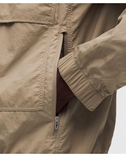 lululemon athletica Natural – Uv-Protective Stash And Dash Windbreaker Jacket – Color Khaki – Size Large for men