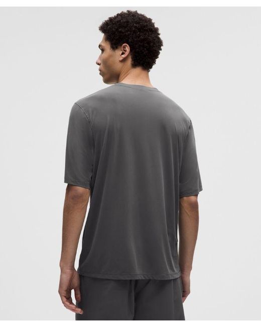 lululemon athletica Gray Brushed Yoga Crewneck T-Shirt for men