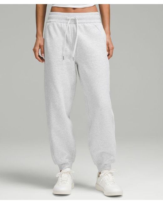 lululemon athletica White Scuba High-rise Relaxed Joggers Full Length - Color Light Grey/grey - Size 0