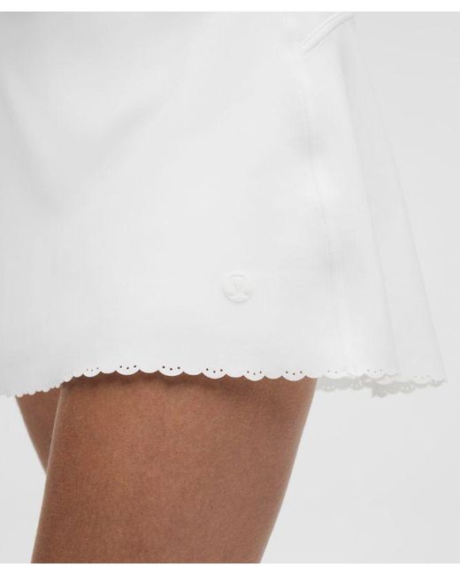 lululemon athletica White Scallop-Hem High-Rise Tennis Skirt
