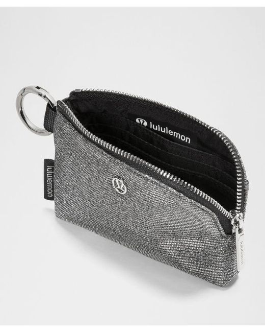 lululemon athletica Gray – Clippable Card Pouch Bag Glitter – Color Dark