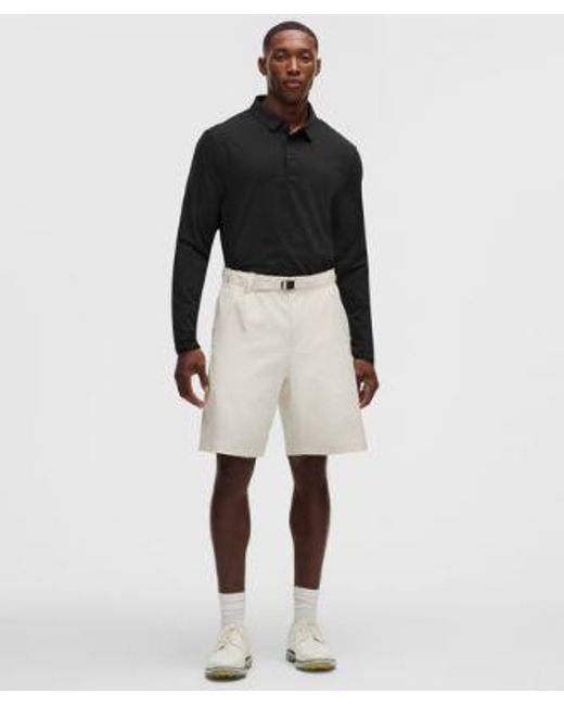 lululemon athletica Black Evolution Long-Sleeve Polo Shirt for men
