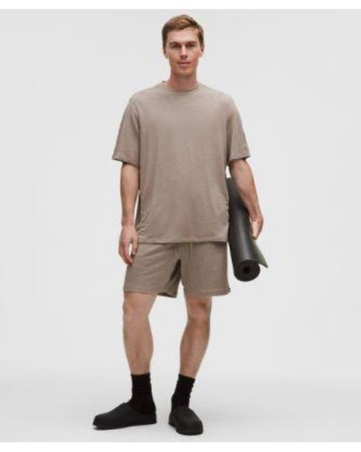 lululemon athletica Brown Becalm Relaxed-Fit Short-Sleeve Shirt for men