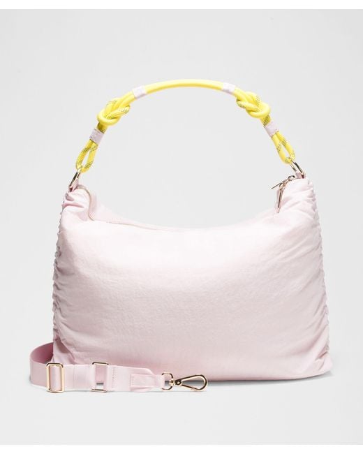 lululemon athletica Pink Convertible Ruched Crossbody Bag